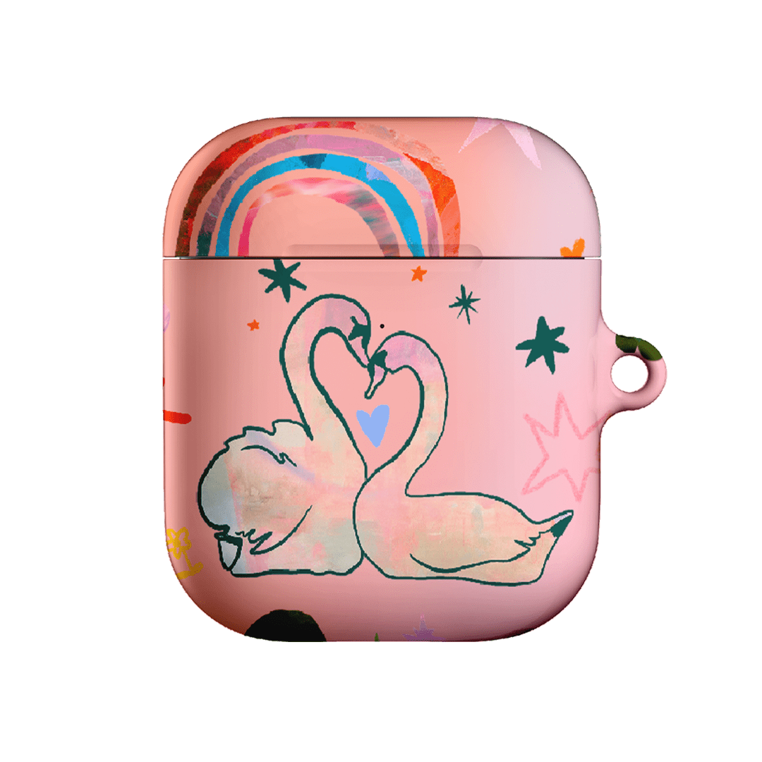 Pink Swan AirPods Case AirPods Case 1st Gen by Kate Eliza - The Dairy