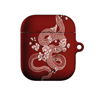 Blossom Snake in Red AirPods Case AirPods Case 2nd Gen by Veronica Tucker - The Dairy
