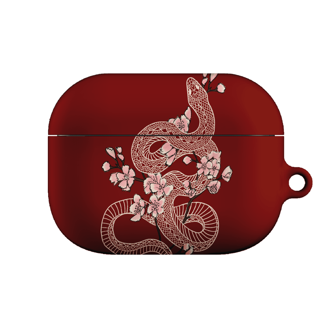 Blossom Snake in Red AirPods Pro Case