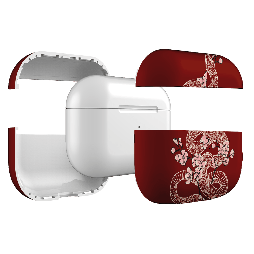 Blossom Snake in Red AirPods Pro Case