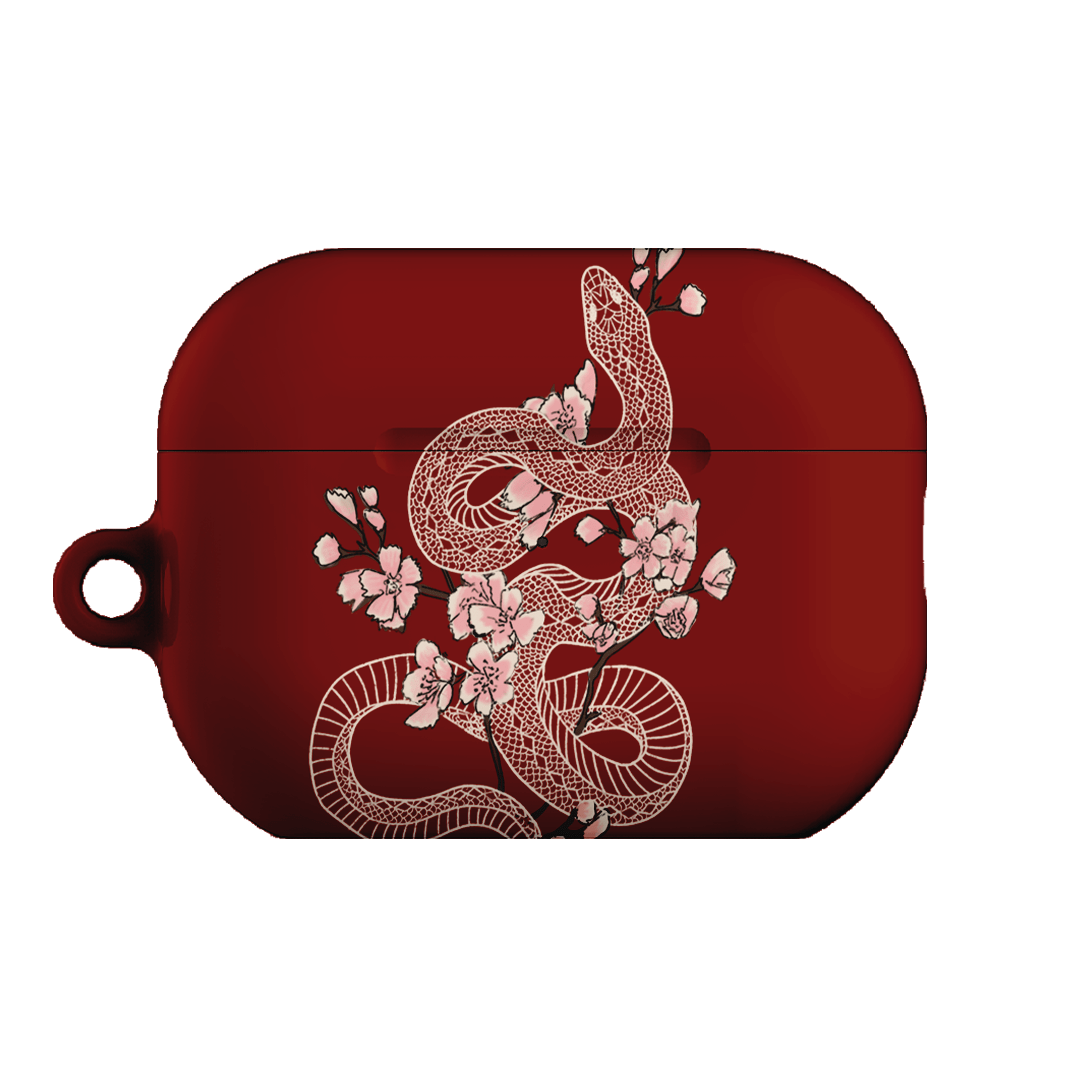 Blossom Snake in Red AirPods Pro Case