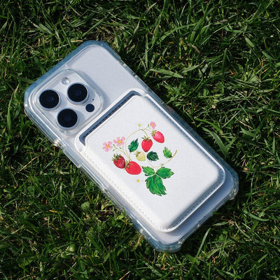 Strawberry Patch MagSafe Wallet MagSafe Wallet White by Ellie Mae - The Dairy