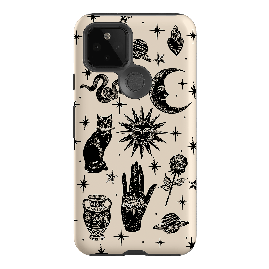 Astro Flash Beige Printed Phone Cases Google Pixel 5 / Armoured by Veronica Tucker - The Dairy