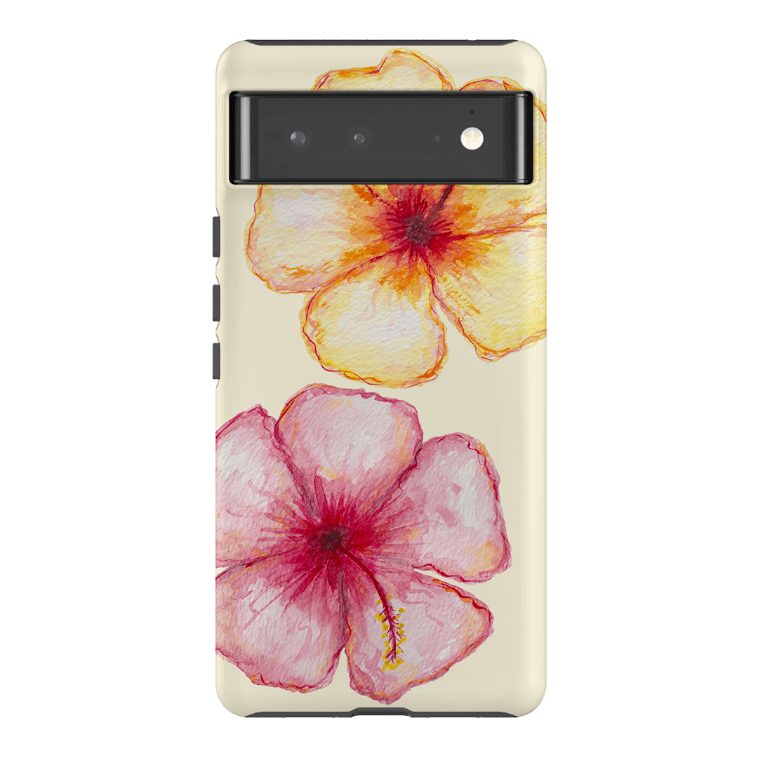 Hibiscus Flower Yellow Printed Phone Cases Google Pixel 6 Pro / Armoured by BG. Studio - The Dairy