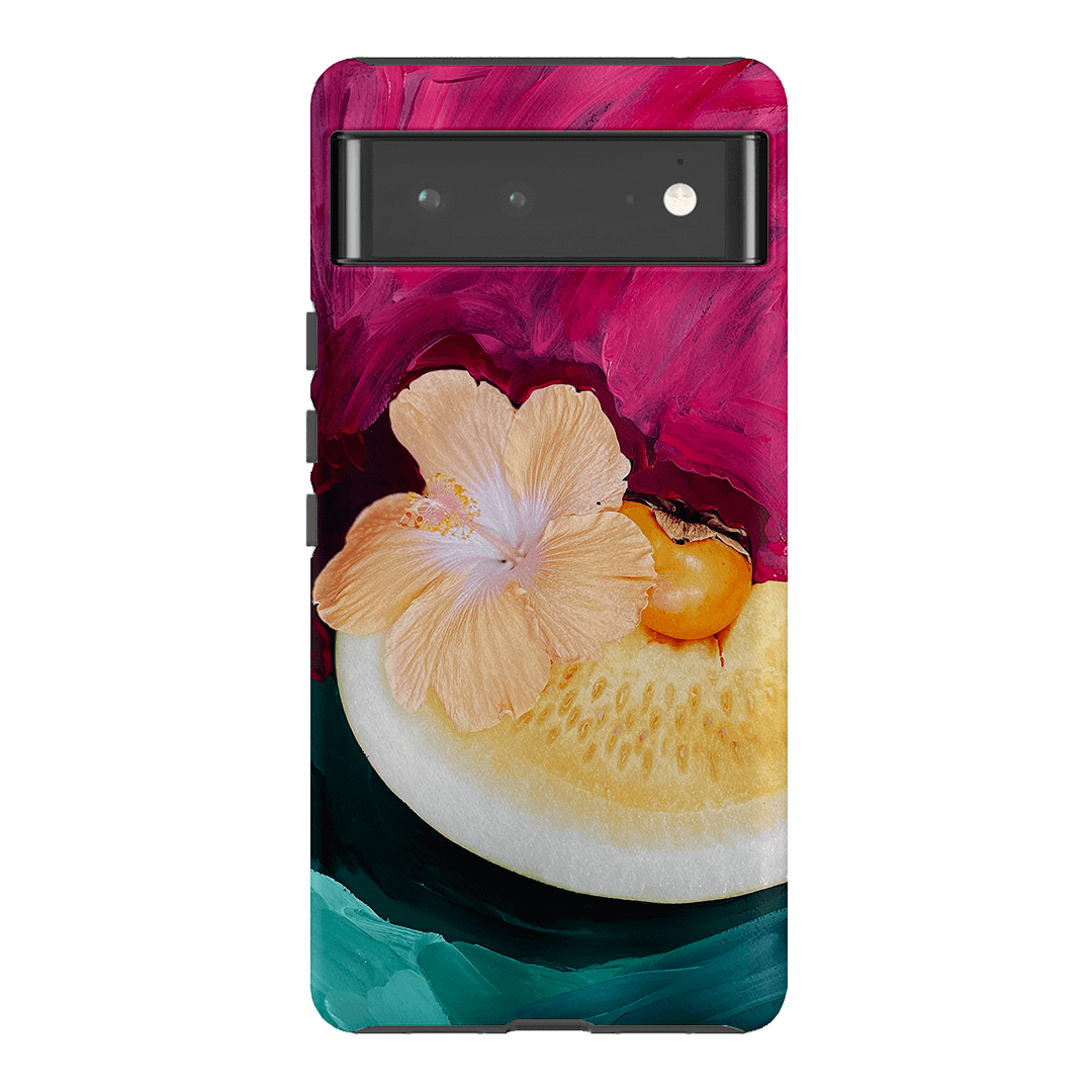 Hibiscus Melon Printed Phone Cases Google Pixel 6 Pro / Armoured by Nicole Nelius - The Dairy