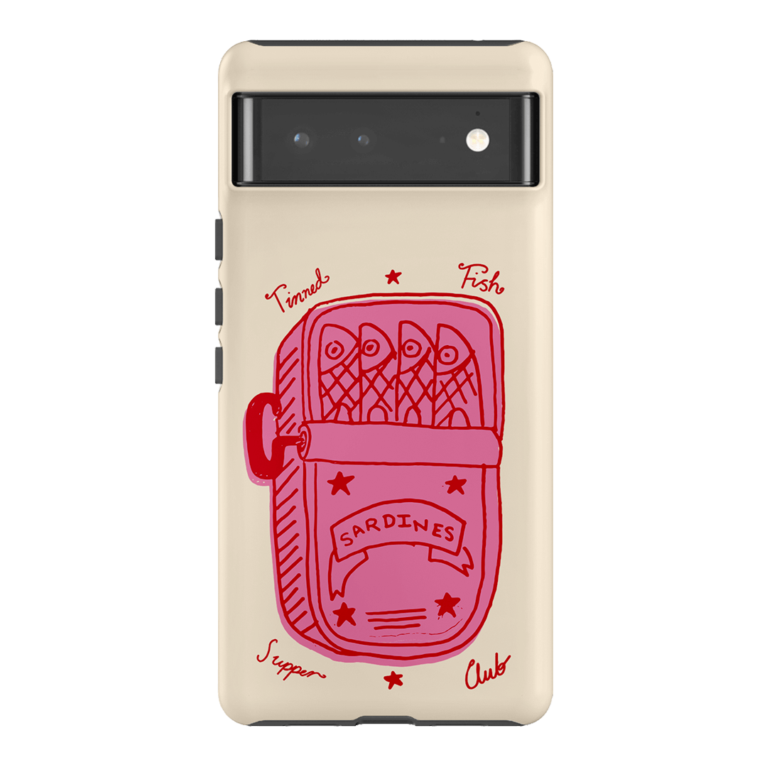 Sardine Social Red Printed Phone Cases Google Pixel 6 Pro / Armoured by The Dairy - The Dairy