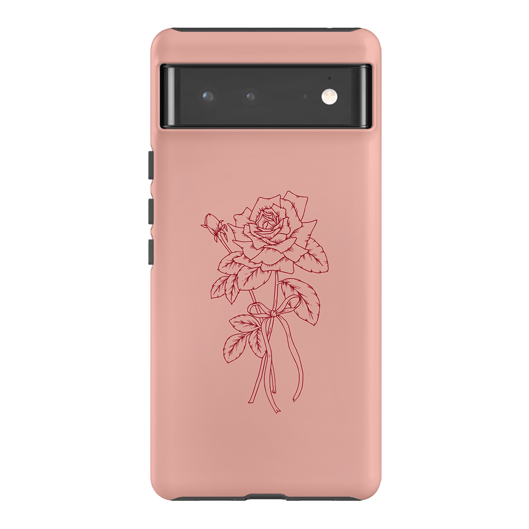Pink Rose Printed Phone Cases Google Pixel 6 Pro / Armoured by Typoflora - The Dairy