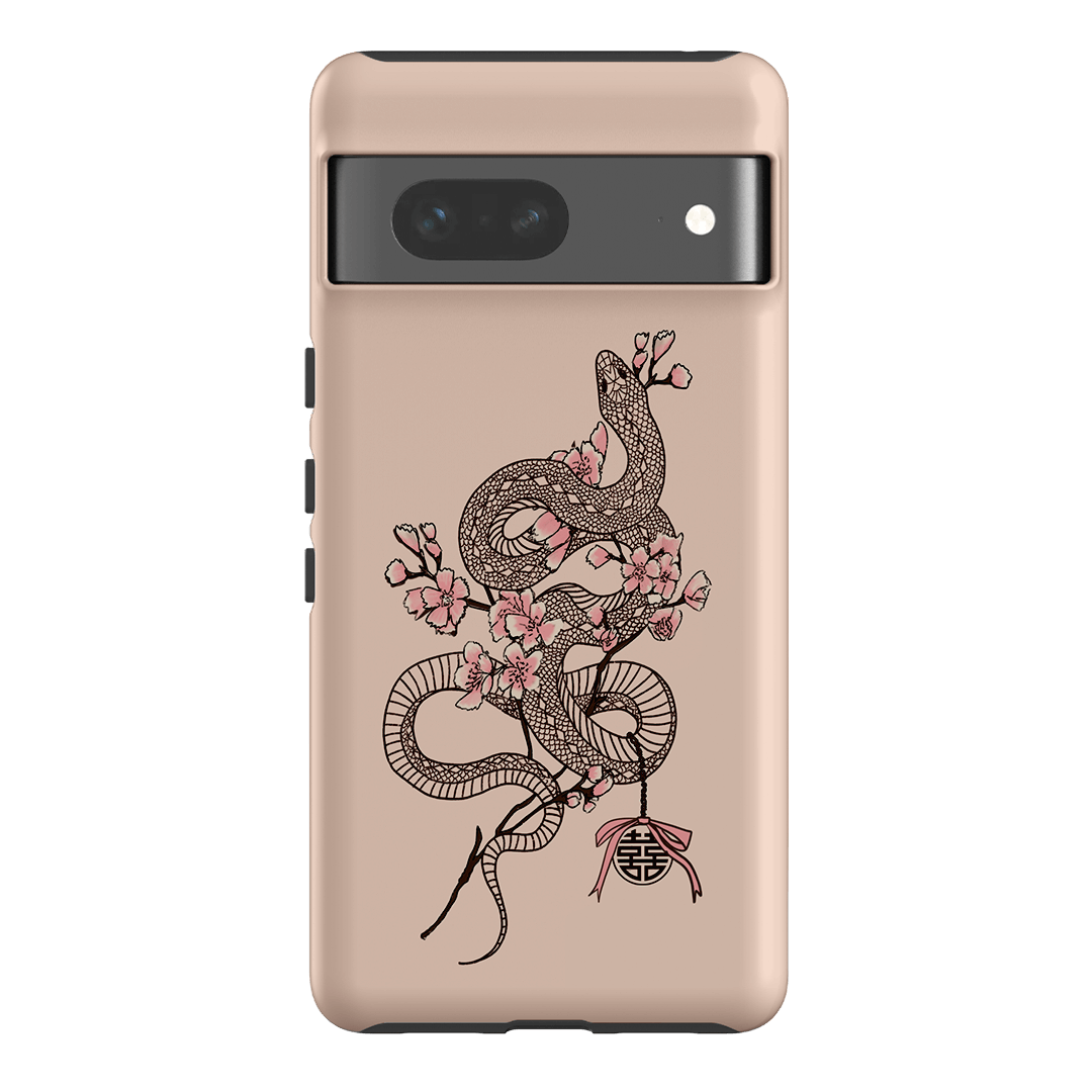 Blossom Snake in Pink Printed Phone Cases by Veronica Tucker - The Dairy