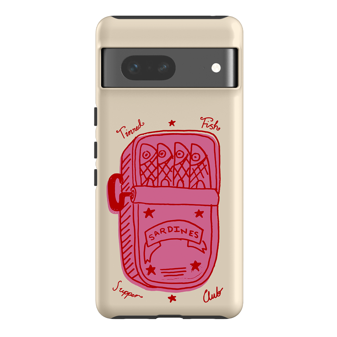 Sardine Social Red Printed Phone Cases Google Pixel 7 / Armoured by The Dairy - The Dairy