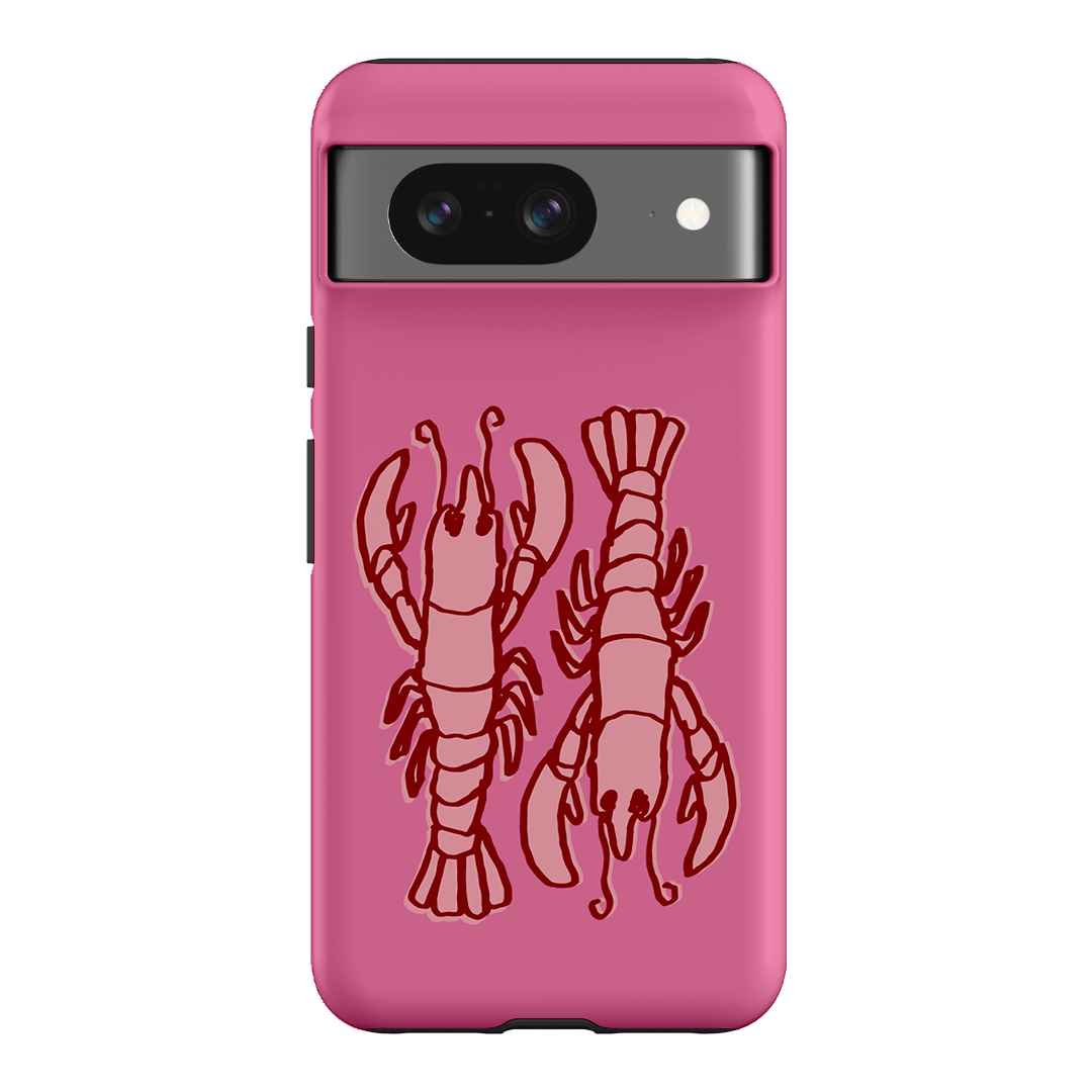 Lobster Love Pink Printed Phone Cases Google Pixel 8 / Armoured by The Dairy - The Dairy