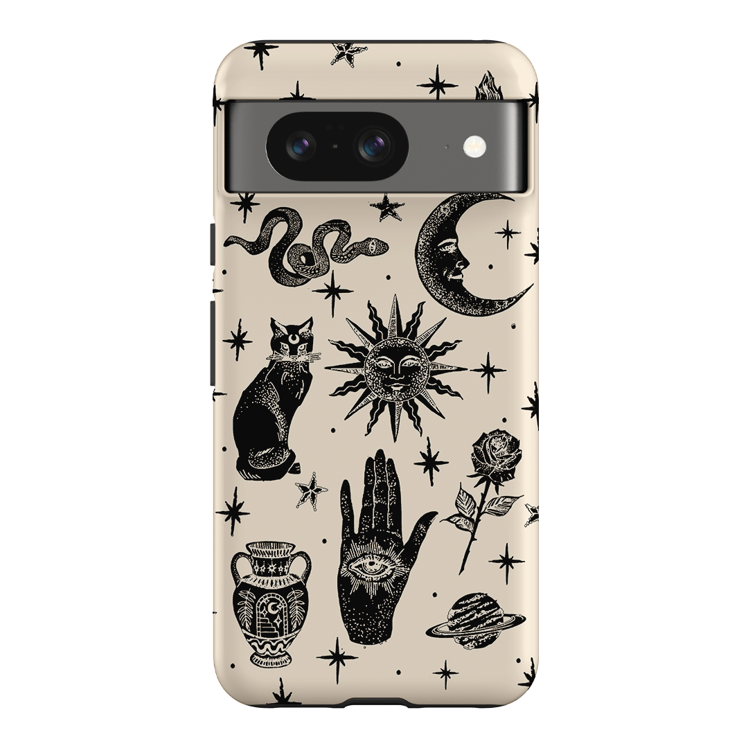 Astro Flash Beige Printed Phone Cases Google Pixel 8 / Armoured by Veronica Tucker - The Dairy
