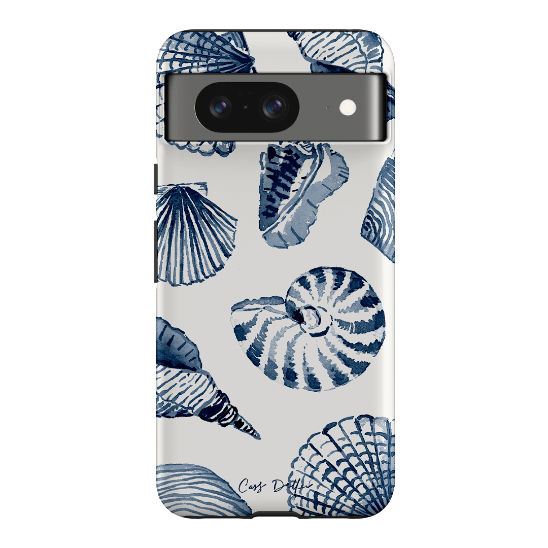 Blue Shells Printed Phone Cases Google Pixel 8 / Armoured by Cass Deller - The Dairy