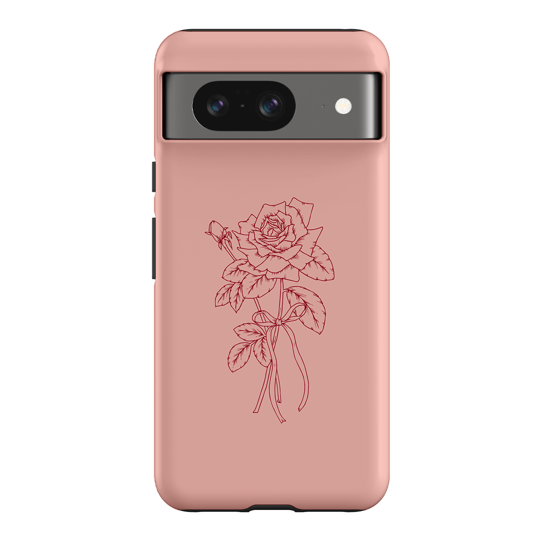 Pink Rose Printed Phone Cases Google Pixel 8 / Armoured by Typoflora - The Dairy