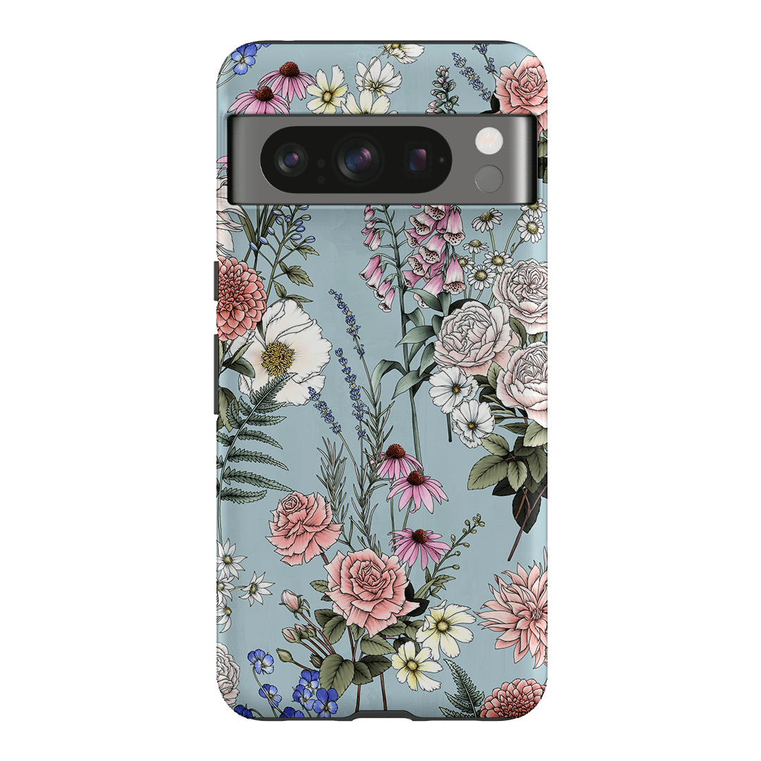 Garden Party Blue Printed Phone Cases Google Pixel 8 Pro / Armoured by Typoflora - The Dairy