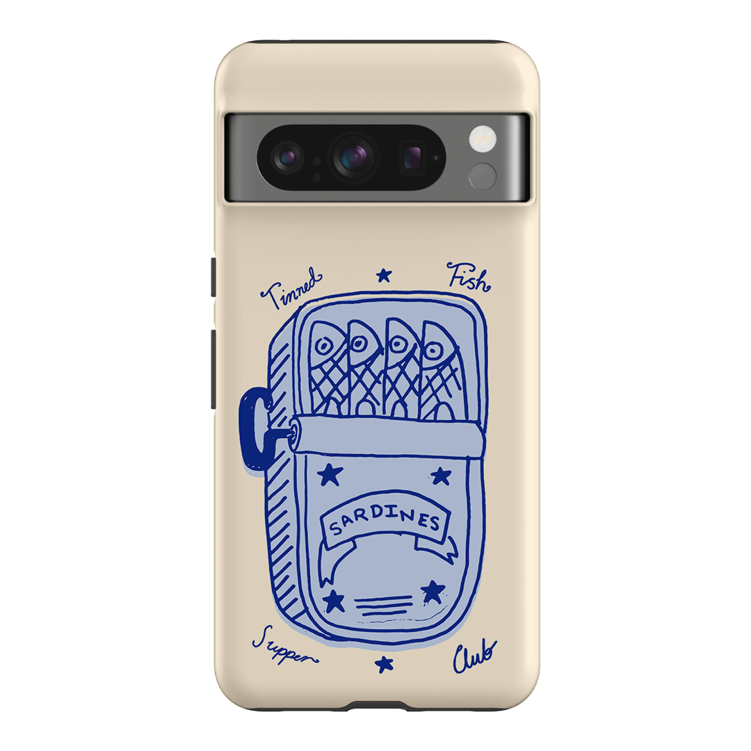 Sardine Social Blue Printed Phone Cases Google Pixel 8 Pro / Armoured by The Dairy - The Dairy