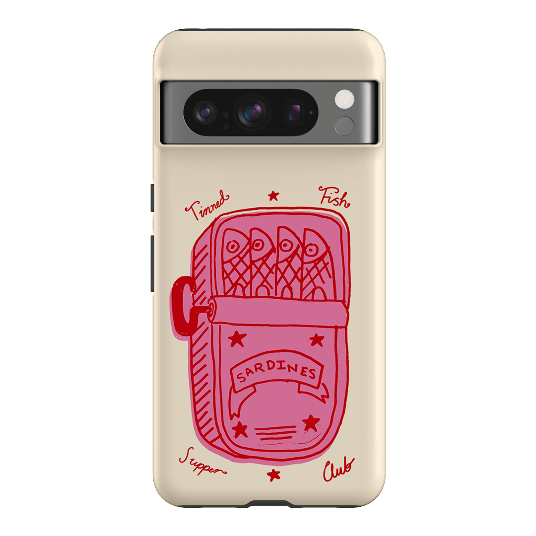 Sardine Social Red Printed Phone Cases Google Pixel 8 Pro / Armoured by The Dairy - The Dairy