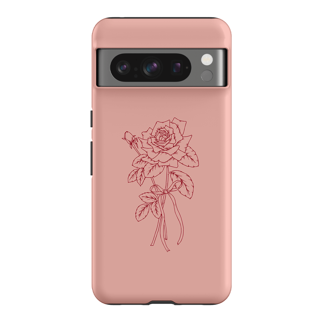 Pink Rose Printed Phone Cases Google Pixel 8 Pro / Armoured by Typoflora - The Dairy