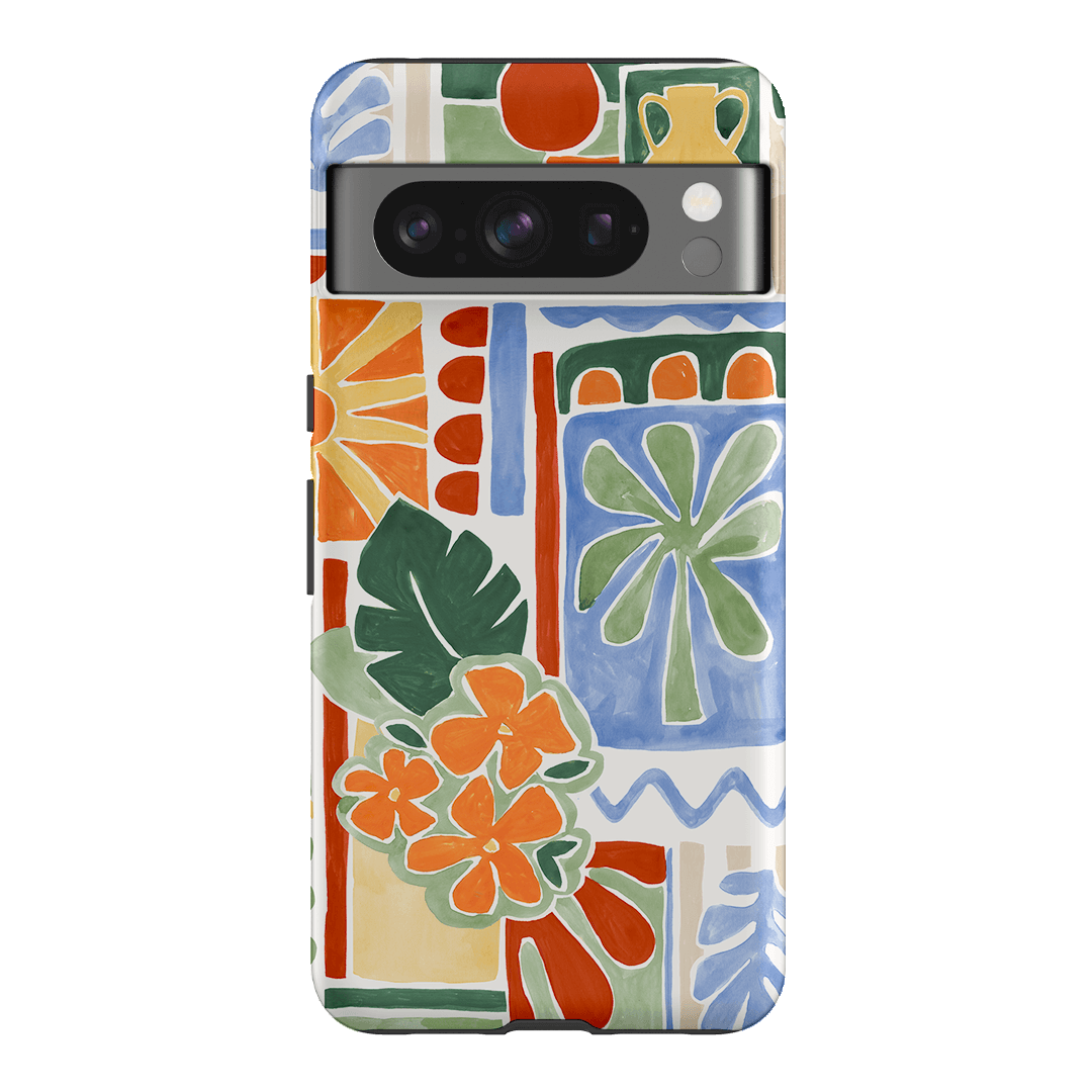 Tropicana Tile Printed Phone Cases Google Pixel 8 Pro / Armoured by Charlie Taylor - The Dairy