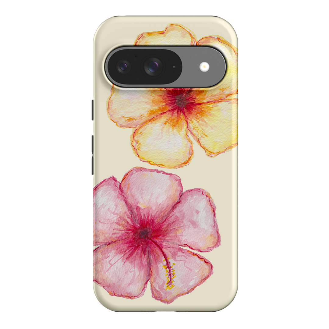 Hibiscus Flower Yellow Printed Phone Cases Google Pixel 9 / Armoured by BG. Studio - The Dairy