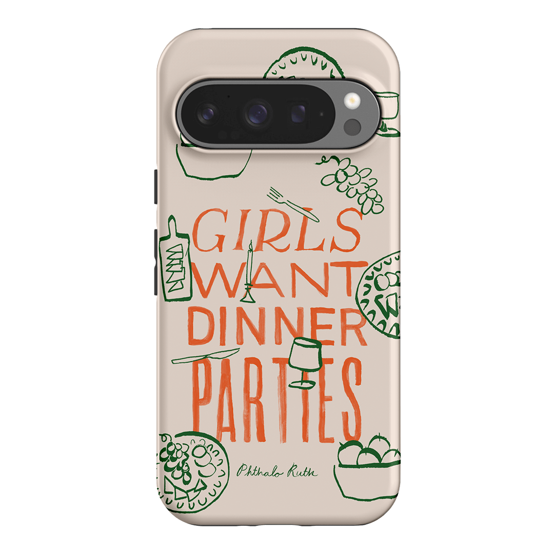 Dinner Parties Printed Phone Cases Google Pixel 9 Pro / Armoured by Phthalo Ruth - The Dairy