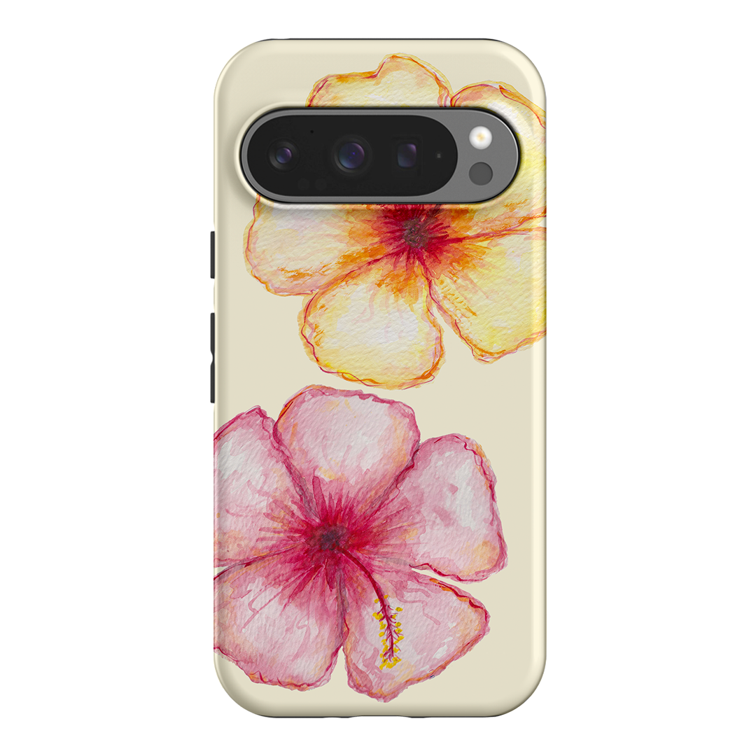 Hibiscus Flower Yellow Printed Phone Cases Google Pixel 9 Pro / Armoured by BG. Studio - The Dairy