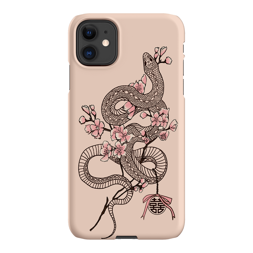 Blossom Snake in Pink Printed Phone Cases by Veronica Tucker - The Dairy