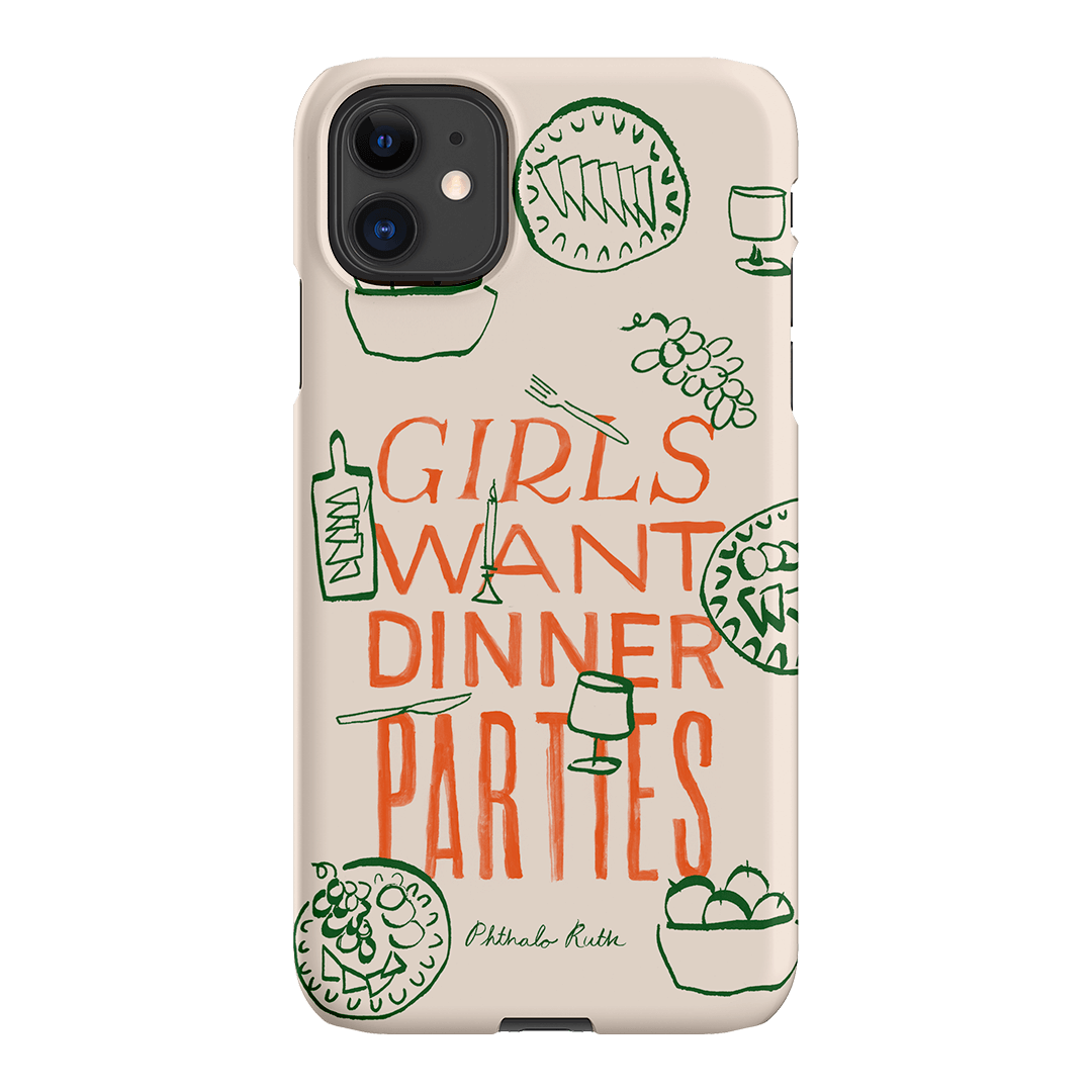 Dinner Parties Printed Phone Cases iPhone 11 / Snap by Phthalo Ruth - The Dairy