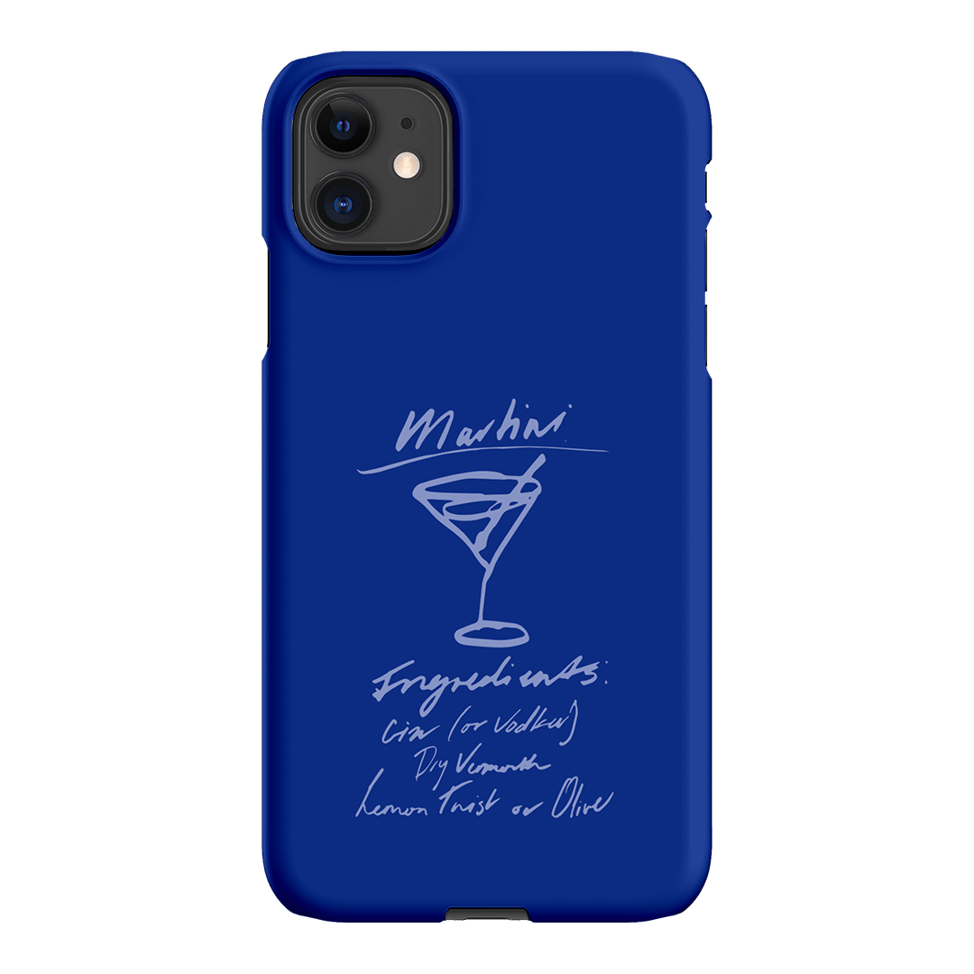 Martini Mood Blue Printed Phone Cases iPhone 11 / Snap by The Dairy - The Dairy