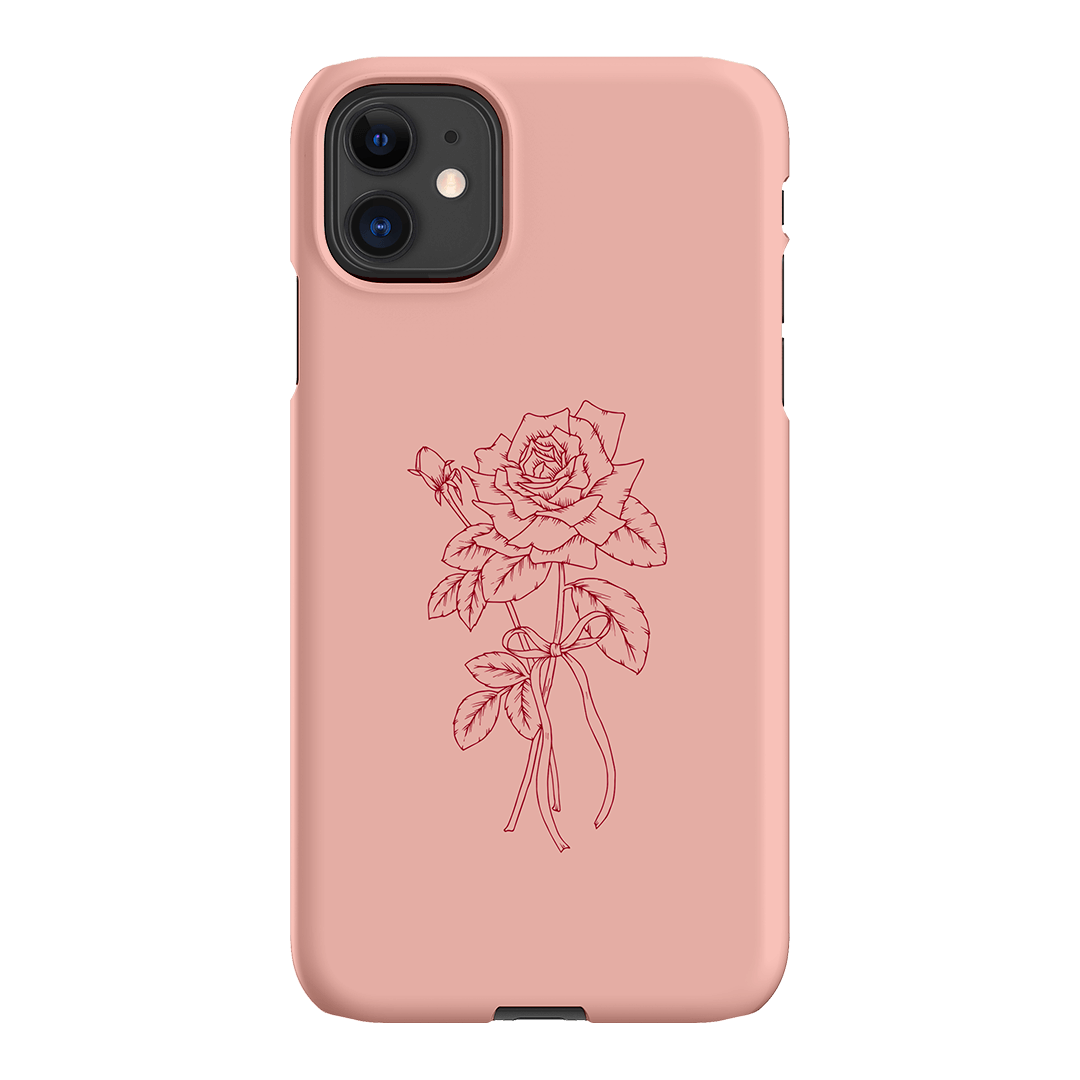 Pink Rose Printed Phone Cases iPhone 11 / Snap by Typoflora - The Dairy