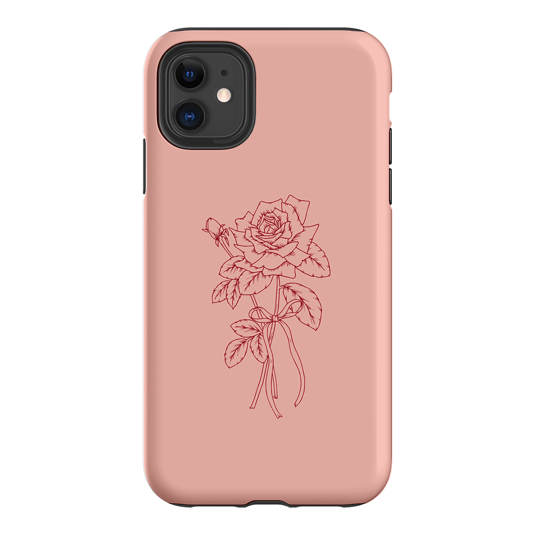 Pink Rose Printed Phone Cases iPhone 11 / Armoured by Typoflora - The Dairy