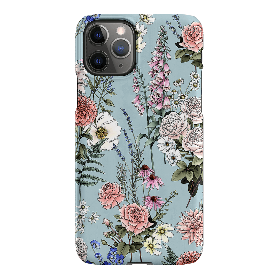 Garden Party Blue Printed Phone Cases iPhone 11 Pro / Snap by Typoflora - The Dairy