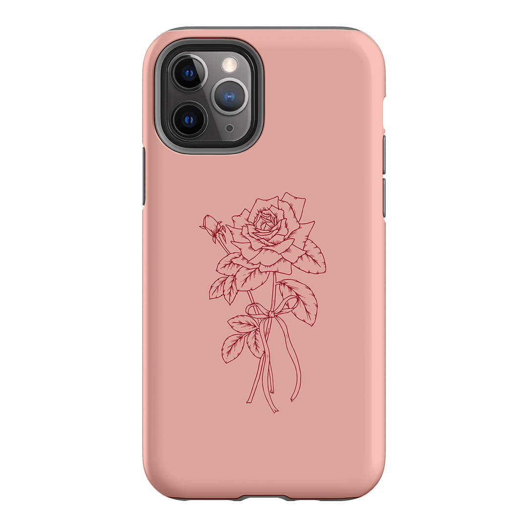 Pink Rose Printed Phone Cases iPhone 11 Pro / Armoured by Typoflora - The Dairy