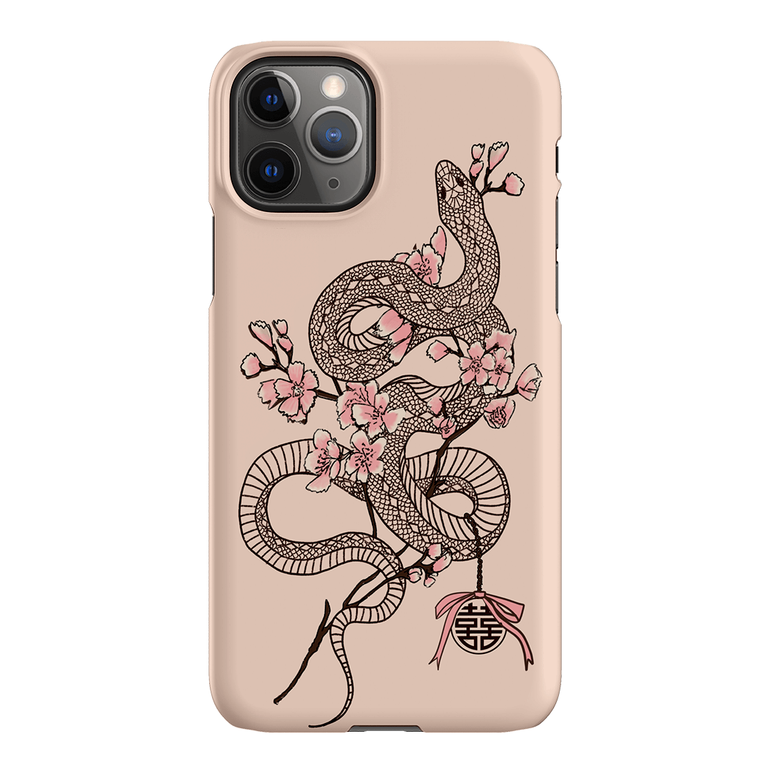 Blossom Snake in Pink Printed Phone Cases by Veronica Tucker - The Dairy