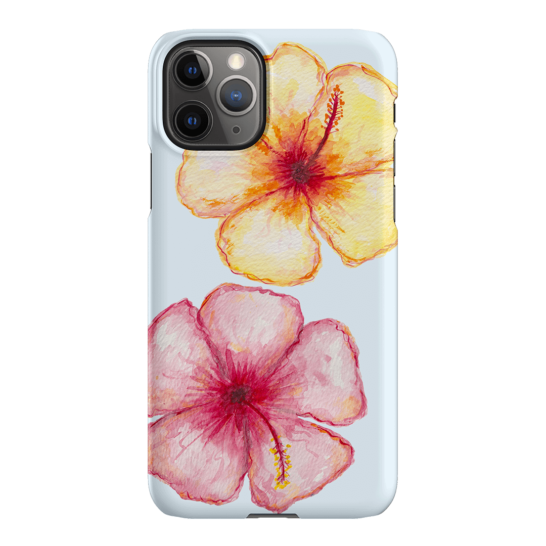 Hibiscus Flower Blue Printed Phone Cases iPhone 11 Pro Max / Snap by BG. Studio - The Dairy