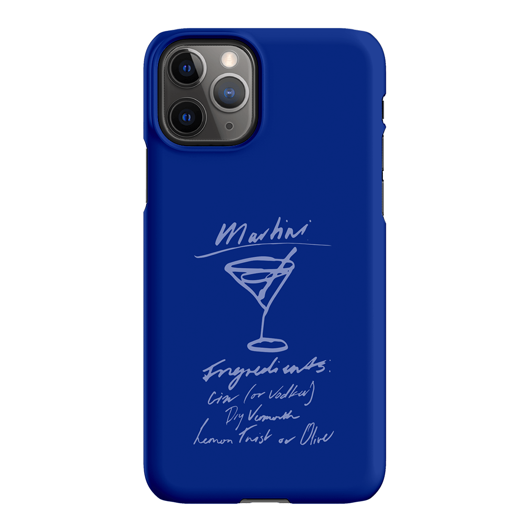 Martini Mood Blue Printed Phone Cases iPhone 11 Pro Max / Snap by The Dairy - The Dairy