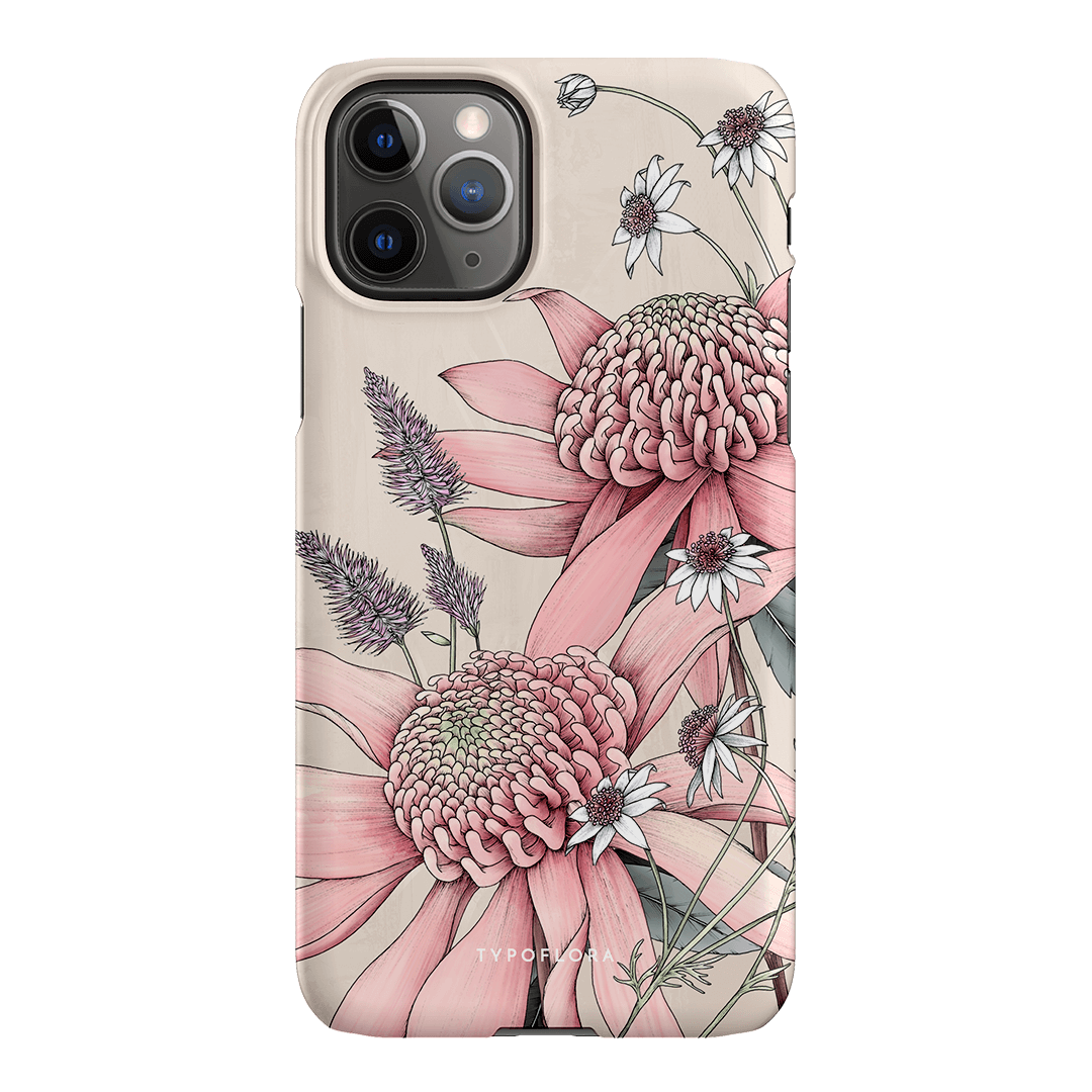 Pink Waratah Printed Phone Cases iPhone 11 Pro Max / Snap by Typoflora - The Dairy