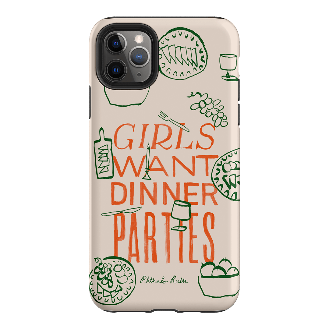 Dinner Parties Printed Phone Cases iPhone 11 Pro Max / Armoured by Phthalo Ruth - The Dairy