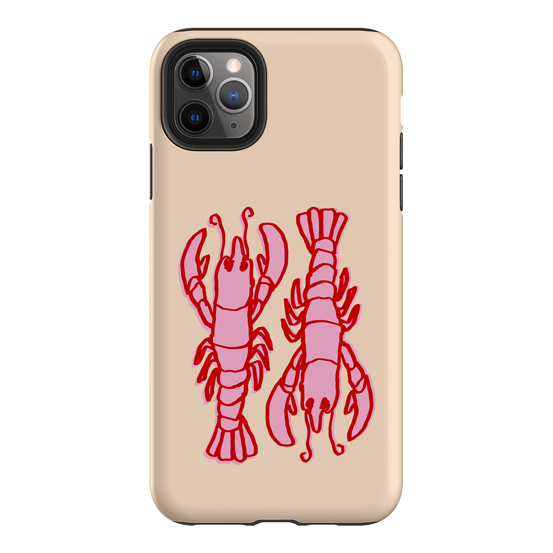 Lobster Love Peach Printed Phone Cases iPhone 11 Pro Max / Armoured by The Dairy - The Dairy