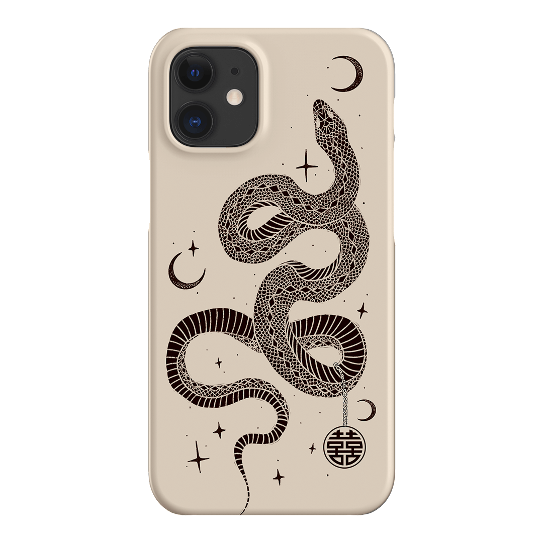 Astro Snake in Cream Printed Phone Cases by Veronica Tucker - The Dairy