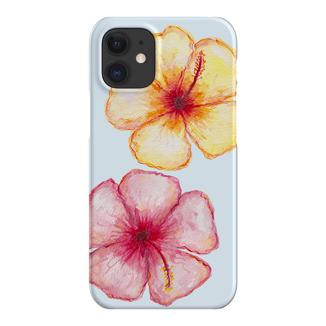 Hibiscus Flower Blue Printed Phone Cases iPhone 12 / Snap by BG. Studio - The Dairy