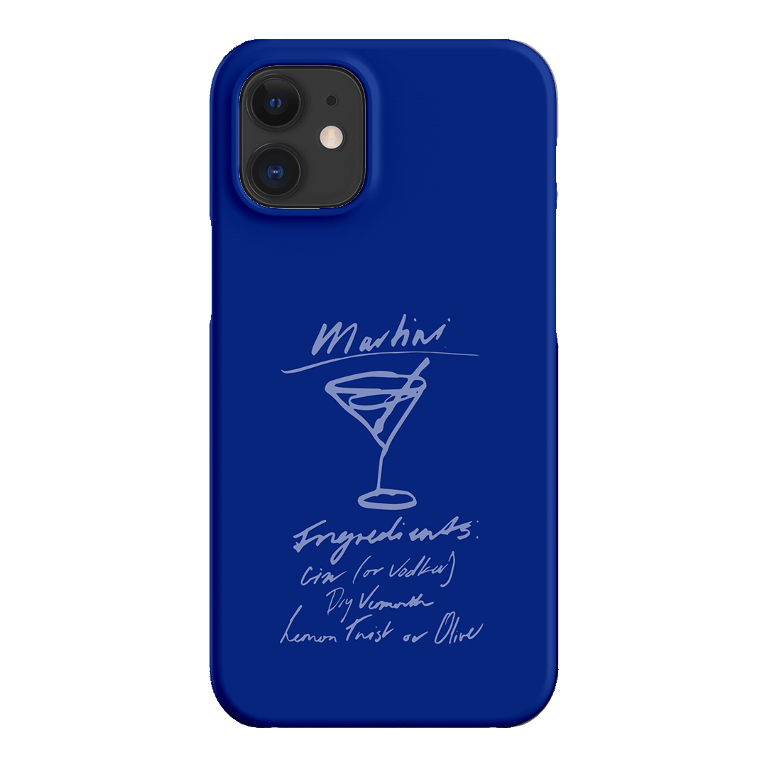 Martini Mood Blue Printed Phone Cases iPhone 12 / Snap by The Dairy - The Dairy