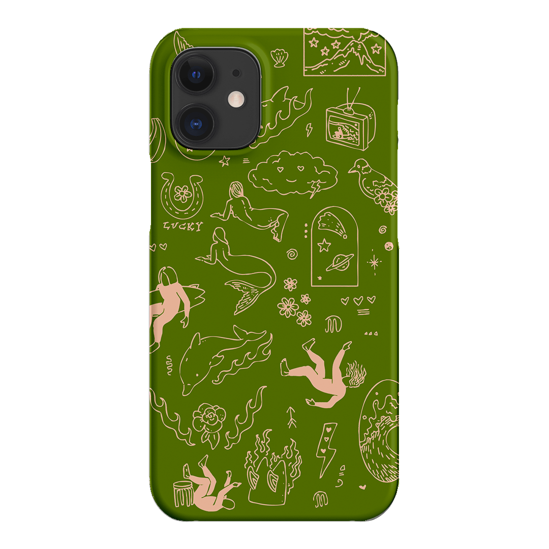 Easty Flash Green Printed Phone Cases iPhone 12 Mini / Snap by Easty Beasty - The Dairy