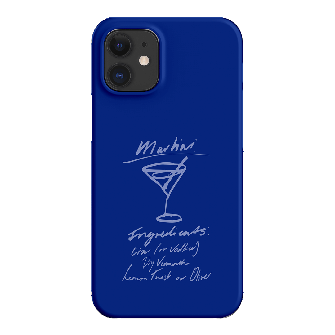 Martini Mood Blue Printed Phone Cases iPhone 12 Mini / Snap by The Dairy - The Dairy