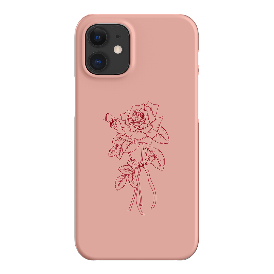 Pink Rose Printed Phone Cases iPhone 12 Mini / Snap by Typoflora - The Dairy