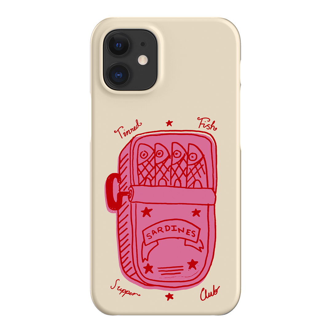 Sardine Social Red Printed Phone Cases iPhone 12 Mini / Snap by The Dairy - The Dairy