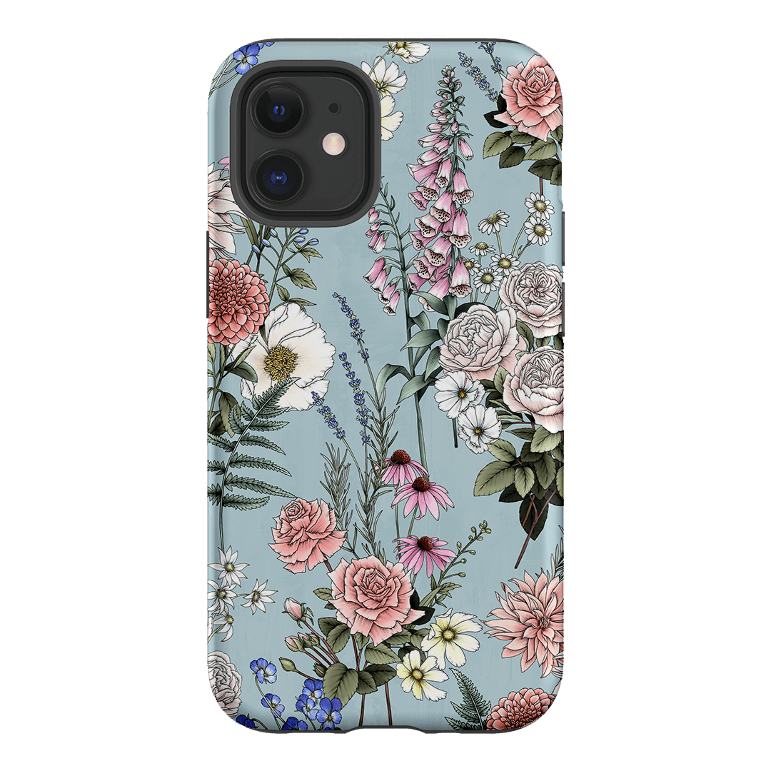 Garden Party Blue Printed Phone Cases iPhone 12 Mini / Armoured by Typoflora - The Dairy