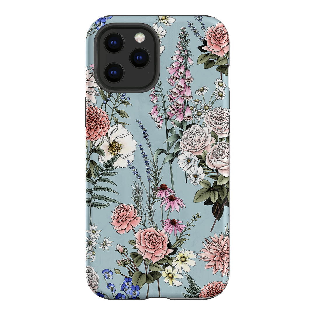 Garden Party Blue Printed Phone Cases iPhone 12 Pro / Armoured by Typoflora - The Dairy