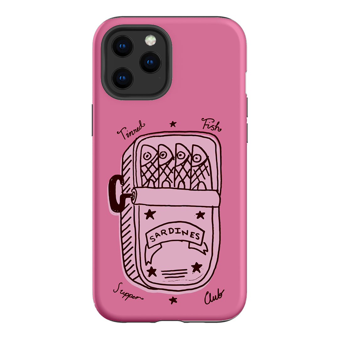 Sardine Social Pink Printed Phone Cases iPhone 12 Pro / Armoured by The Dairy - The Dairy