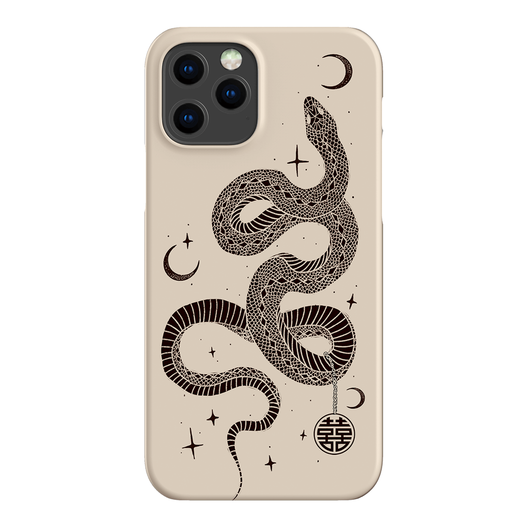 Astro Snake in Cream Printed Phone Cases by Veronica Tucker - The Dairy