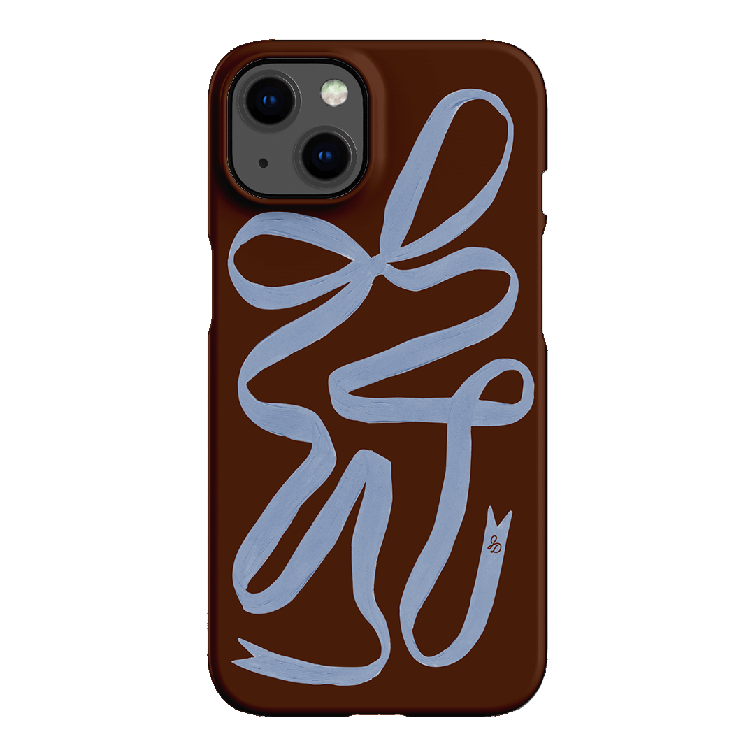Mocha Ribbon Printed Phone Cases iPhone 13 / Snap by Jasmine Dowling - The Dairy